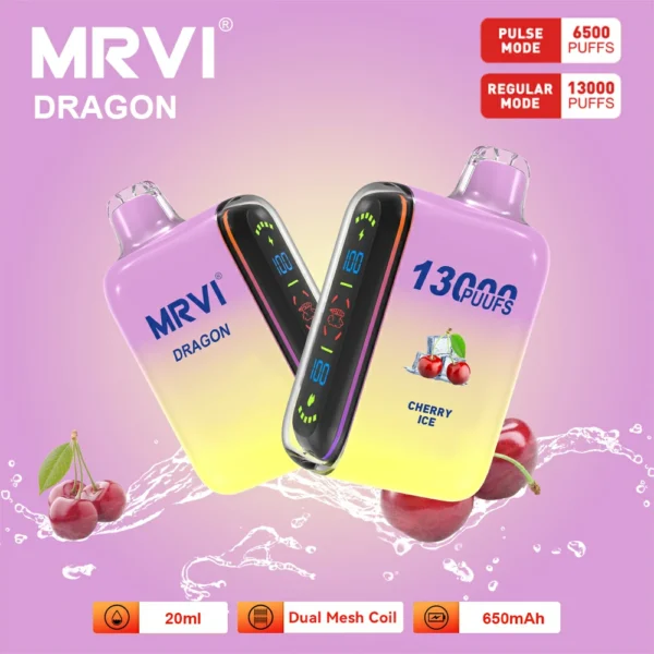 MRVI Dragon 13000 Puffs Écran numérique à double maille 2% 5% Stylo à vape jetable rechargeable à faible teneur en nicotine en vrac Acheter en gros - BackVape - 7