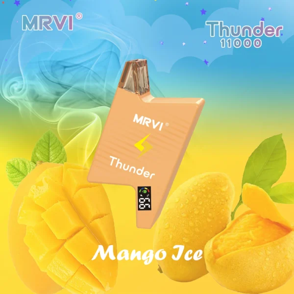 MRVI Thunder 11000 Puffs Écran numérique 2% 3% 5% Stylo vapes jetable rechargeable à faible teneur en nicotine en vrac Acheter en gros - BackVape - 3