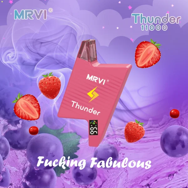 MRVI Thunder 11000 Puffs Écran numérique 2% 3% 5% Stylo vapes jetable rechargeable à faible teneur en nicotine en vrac Acheter en gros - BackVape - 9