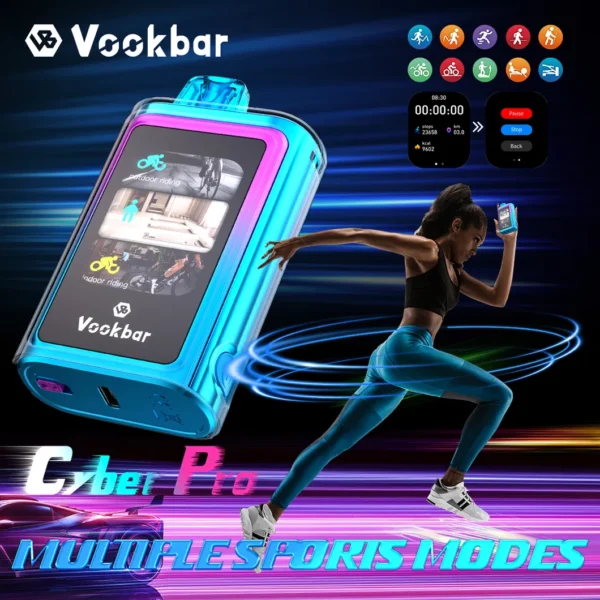 Vookbar Cyber ​​Pro 30000 Puffs Dual Mesh -kosketusnäyttö 0% 2% 3% 5% Vähänikotiiniinen ladattava kertakäyttöinen Vapes Pen Bulk Tukkumyynti - BackVape - 12