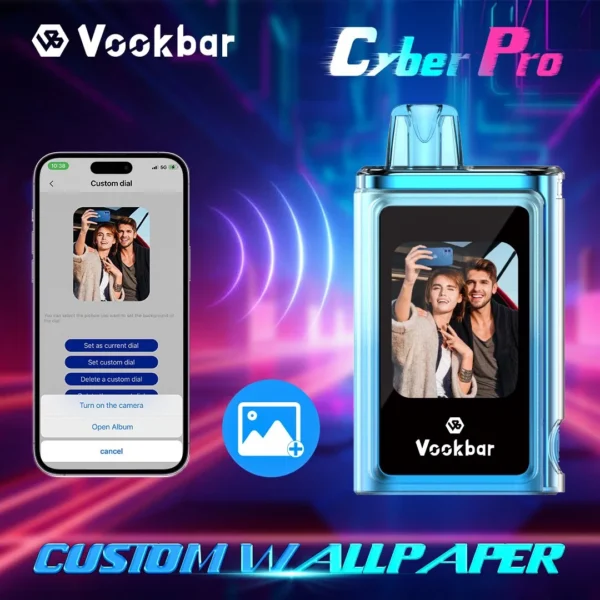 Vookbar Cyber ​​Pro 30000 Puffs Dual Mesh -kosketusnäyttö 0% 2% 3% 5% Vähänikotiiniinen ladattava kertakäyttöinen Vapes Pen Bulk Tukkumyynti - BackVape - 11
