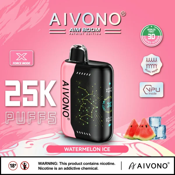 AIVONO AIM BOOM 25000 Rookwolken Dual Mesh digitaal scherm 0% 2% 3% 5% Oplaadbare wegwerpvapes-pen met laag nicotinegehalte Bulk kopen groothandel - BackVape - 4