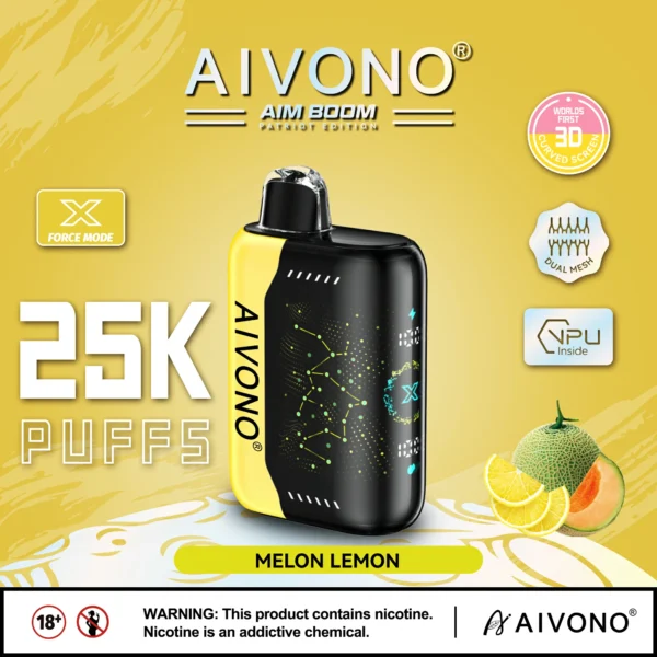 AIVONO AIM BOOM 25000 Rookwolken Dual Mesh digitaal scherm 0% 2% 3% 5% Oplaadbare wegwerpvapes-pen met laag nicotinegehalte Bulk kopen groothandel - BackVape - 5