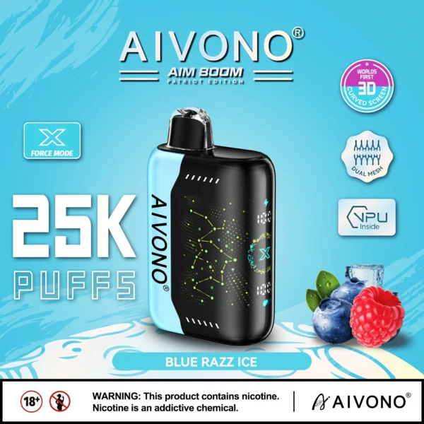 AIVONO AIM BOOM 25000 Rookwolken Dual Mesh digitaal scherm 0% 2% 3% 5% Oplaadbare wegwerpvapes-pen met laag nicotinegehalte Bulk kopen groothandel - BackVape - 6