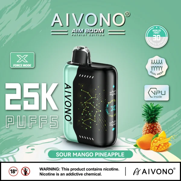 AIVONO AIM BOOM 25000 Rookwolken Dual Mesh digitaal scherm 0% 2% 3% 5% Oplaadbare wegwerpvapes-pen met laag nicotinegehalte Bulk kopen groothandel - BackVape - 7