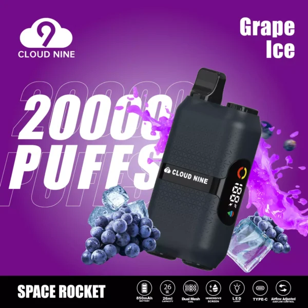 CLOUD NINE D33 20000 Puffs Dual Mesh immersive Screen 5% Alacsony nikotin tartalmú, újratölthető, eldobható Vapes toll tömeges vásárlás Nagykereskedelmi - BackVape - 11