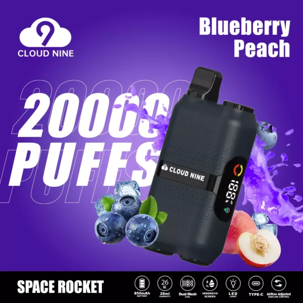 CLOUD NINE D33 20000 Puffs Dual Mesh Immersive Screen 5% Alacsony nikotin tartalmú, újratölthető, eldobható Vapes Pen tömeges vásárlás Nagykereskedelmi - BackVape - 3