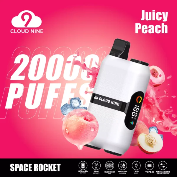 CLOUD NINE D33 20000 Puffs Dual Mesh Immersive Screen 5% Alacsony nikotintartalmú Újratölthető Eldobható Vapes Pen Tömeges Vásárlás Nagyker - BackVape - 4