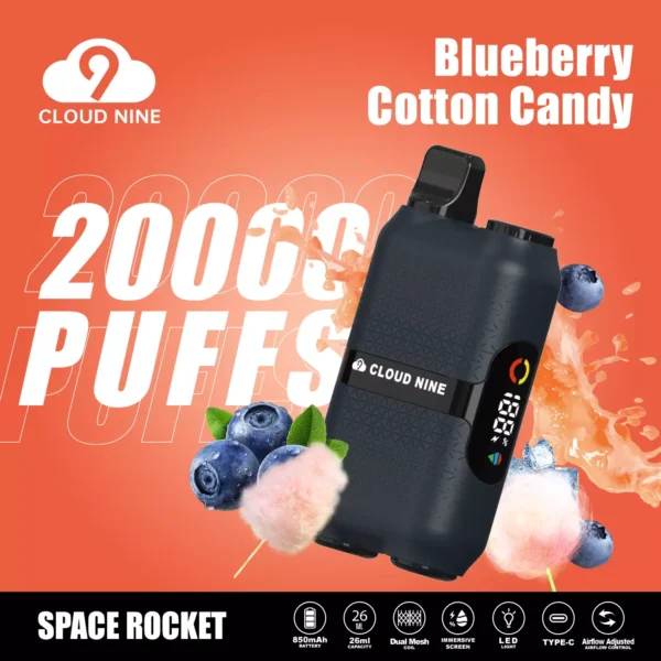 CLOUD NINE D33 20000 Puffs Dual Mesh immersive Screen 5% Alacsony nikotintartalmú Újratölthető Eldobható Vapes Pen Tömeges Vásárlás Nagyker - BackVape - 7