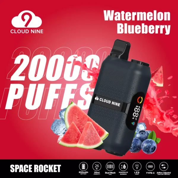 CLOUD NINE D33 20000 Puffs Dual Mesh immersive Screen 5% Alacsony nikotin tartalmú Újratölthető Eldobható Vapes Pen Tömeges Vásárlás Nagyker - BackVape - 9