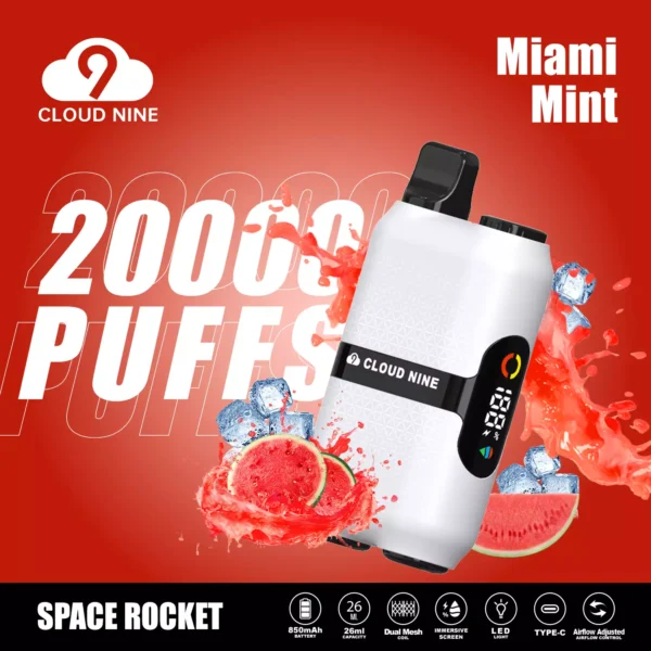 CLOUD NINE D33 20000 Puffs Dual Mesh Immersive Képernyő 5% Alacsony nikotintartalmú Újratölthető Eldobható Vapes Pen Tömeges Vásárlás Nagyker - BackVape - 10