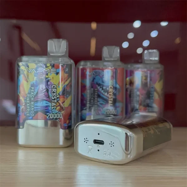 VAPME Crystal 20000 Puffs kaksinkertainen makuinen digitaalinen näyttö 2%, alhainen nikotiini, ladattava kertakäyttöinen Vapes kynä Bulk Tukkumyynti - BackVape - 8